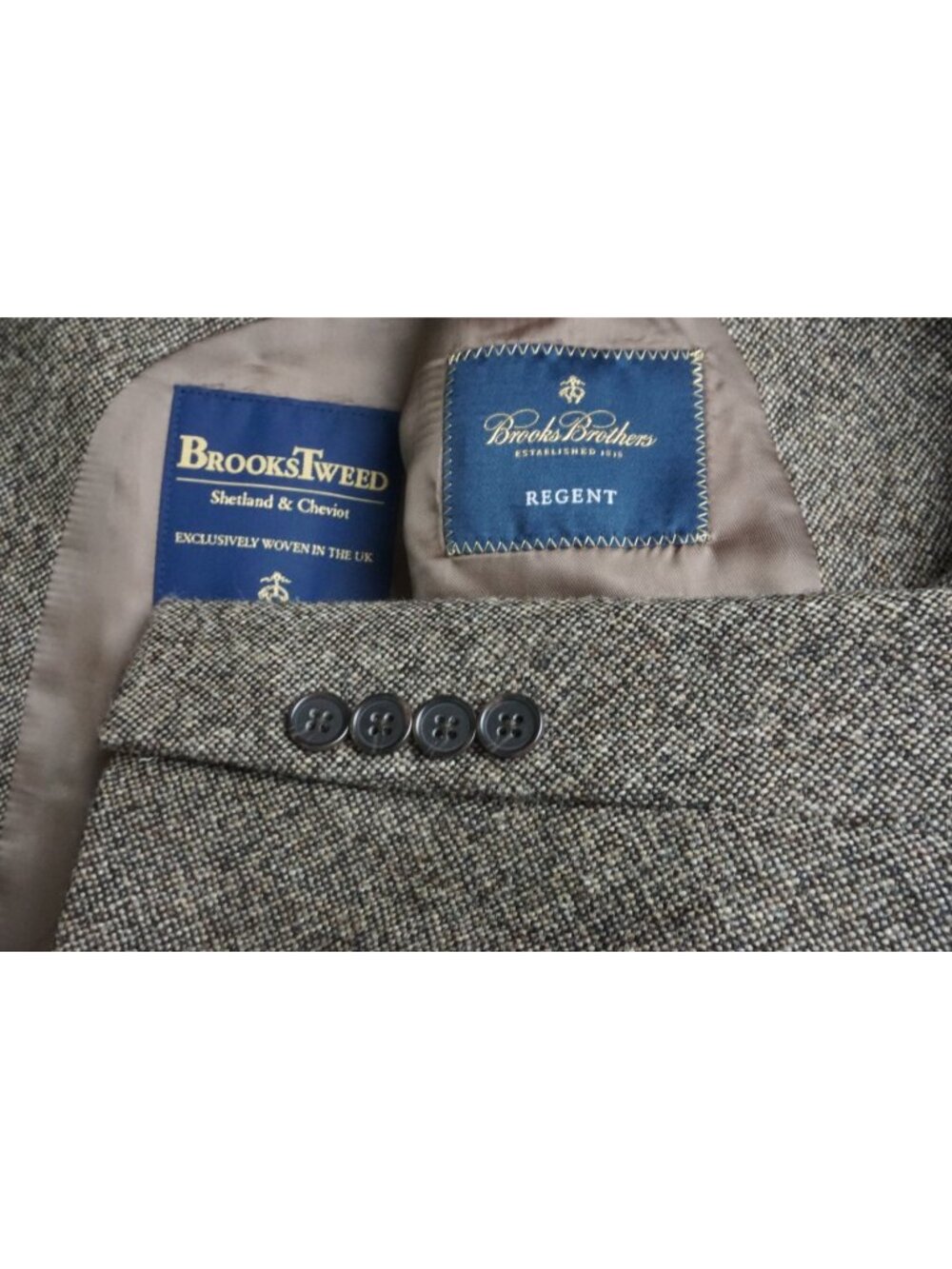 Brooks Brothers Regent BrooksTweed Shetland Cheviot Sport Coat 42L